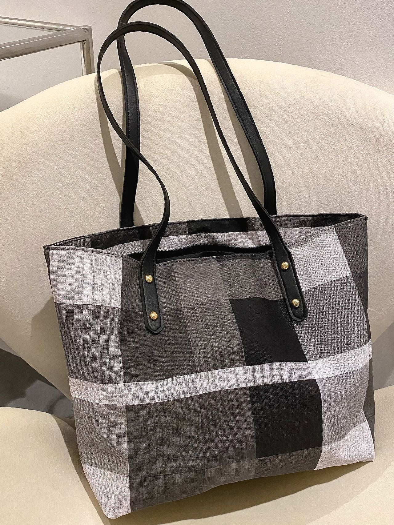 Maxct - Colorblock Large Capacity Tote Bag  - Women Tote Bags