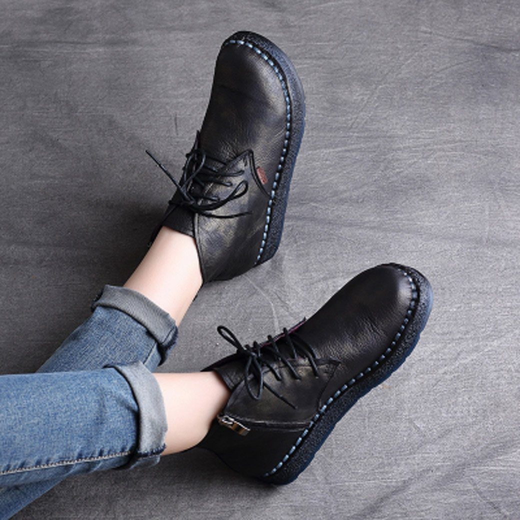 Maxct Women Autumn Winter Retro Handmade Boots