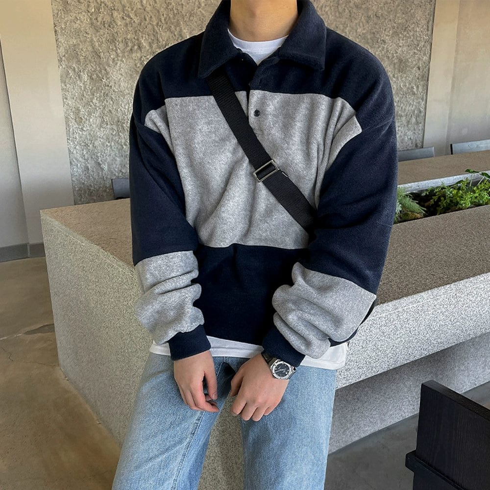 Maxct 10186 Contrast Polo Sweater
