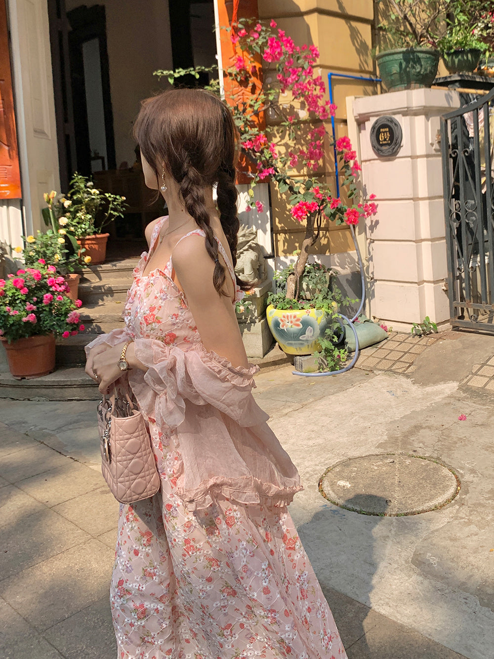 Tea Cup Floral Cami Dress Maxct