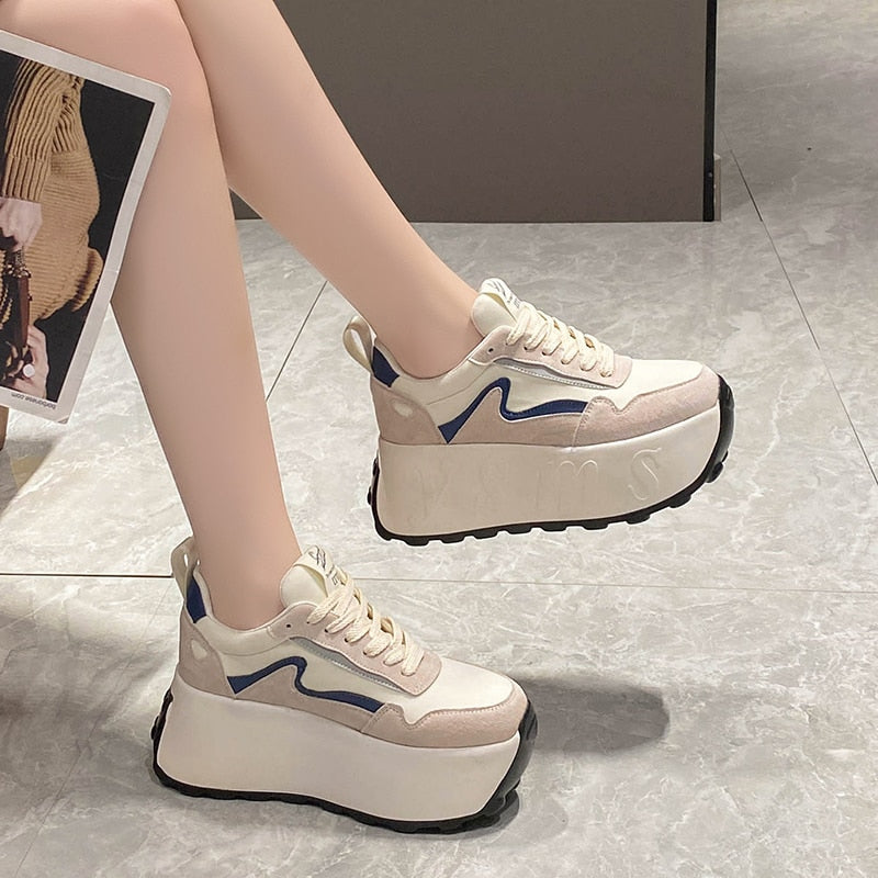Thick Bottom Platform Sneakers for Women Footwear Trainer Maxct