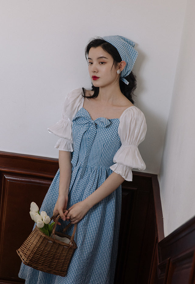 Garden Gingham Midi Dress Maxct