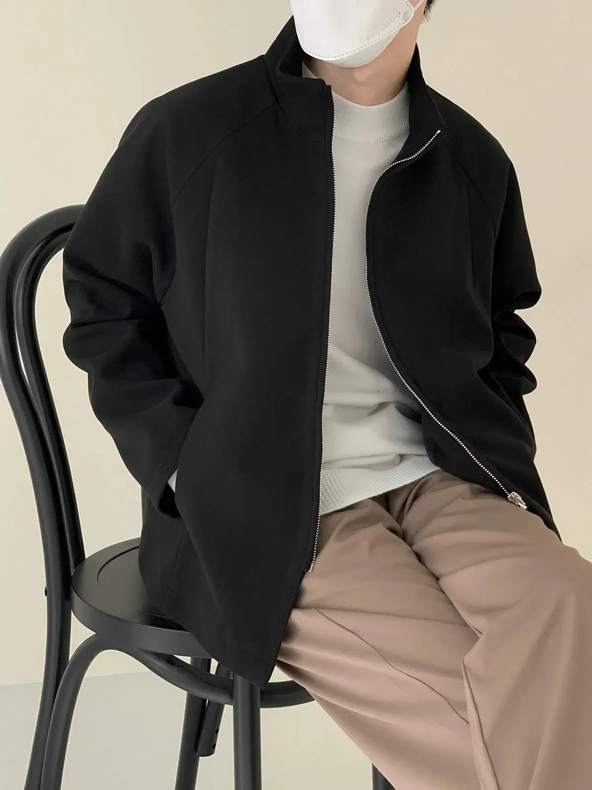 Maxct Stand-collar Woolen Jacket