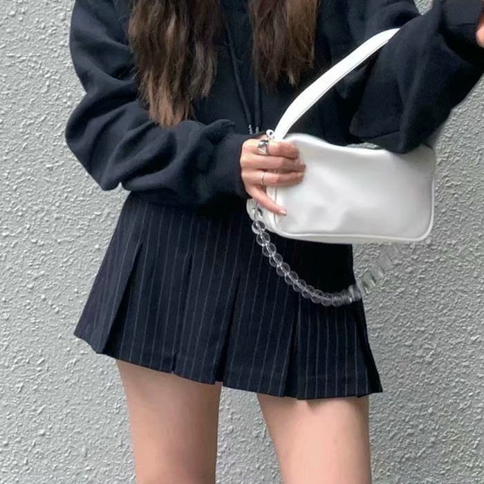 Baby Lies Striped Pleated Skirt Maxct