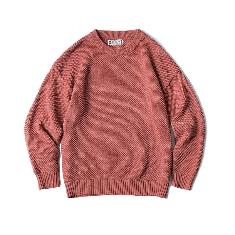 Maxct Popcorn Knit Crewneck Sweater