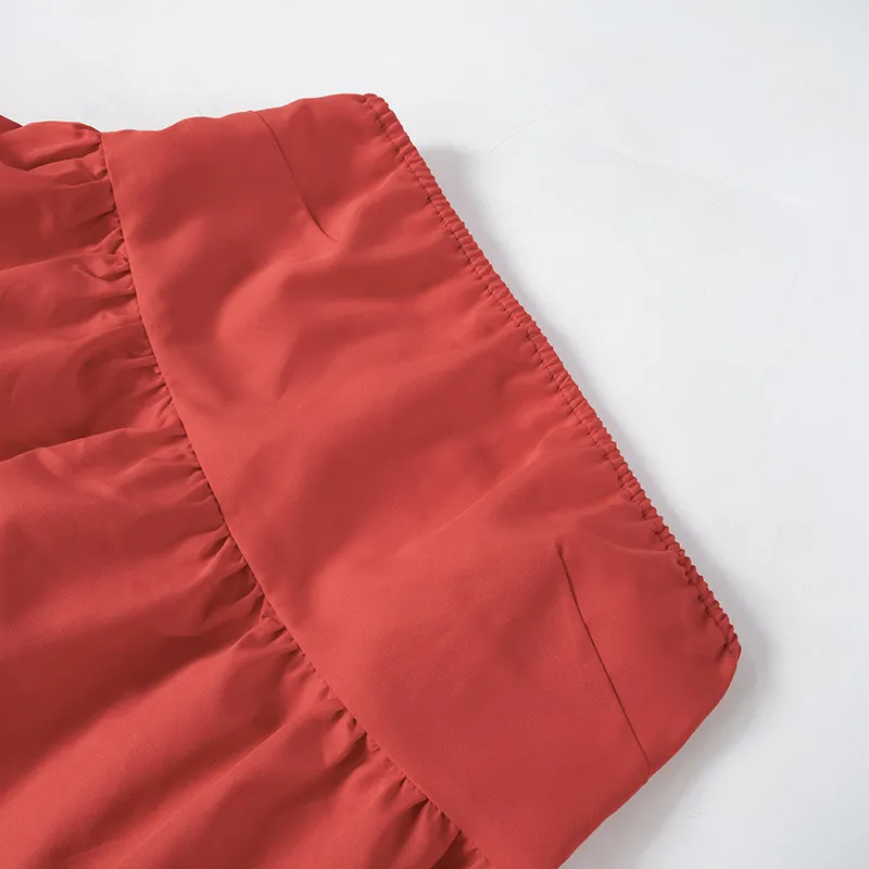 Elegant Solid Strapless Dress Women's Sleeveless Beach Vacation Short Dress Splice Off Shoulder Loose High Waist Clothing