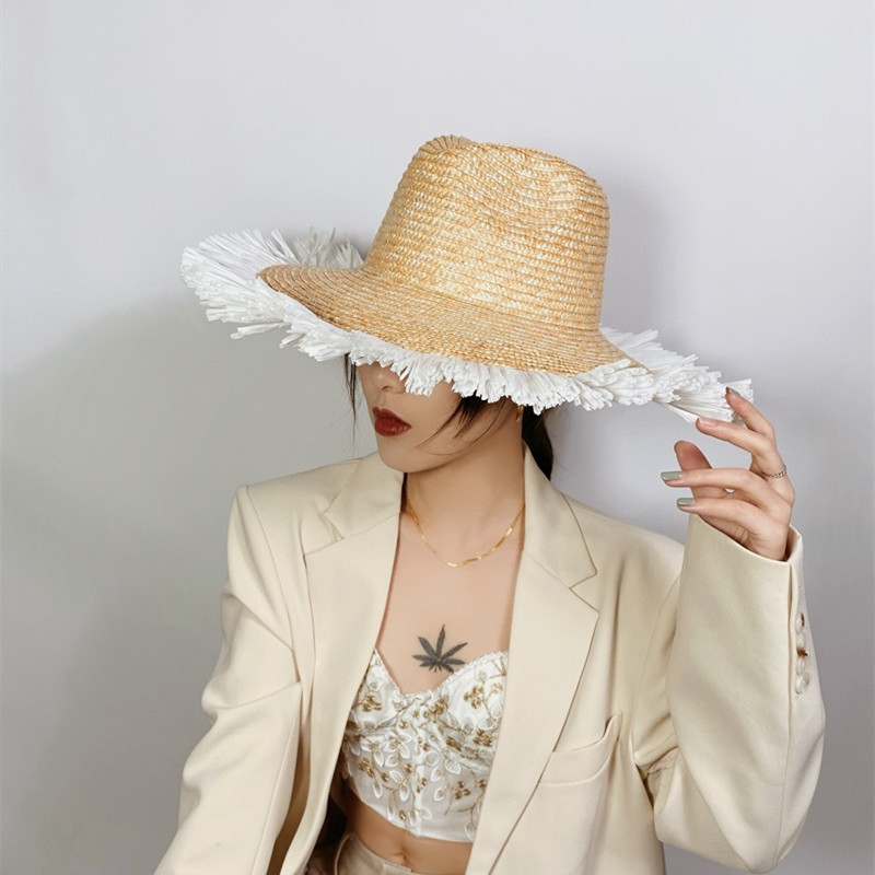 Sun Hat Fashion Wind Straw Women's Burrs Straw Hat