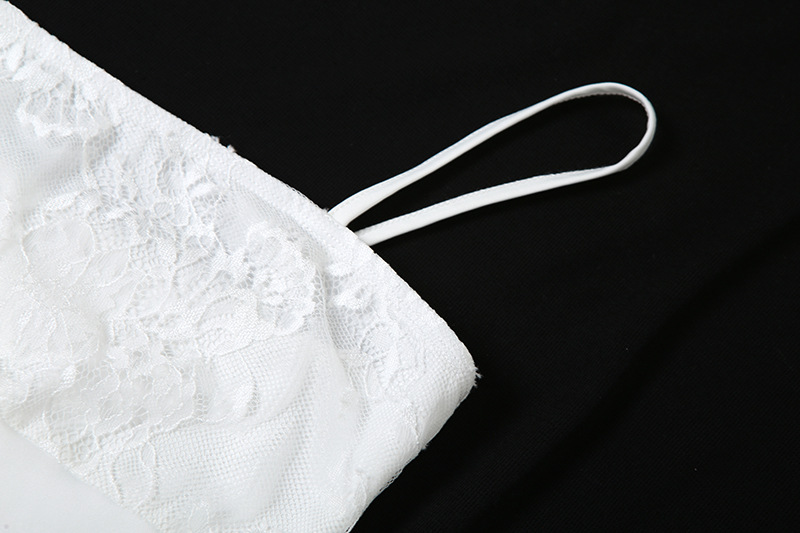 Summer Women's Suspenders Neck Lace Stitching Irregular Gown Dress Women's Club Party Dress Vestidos