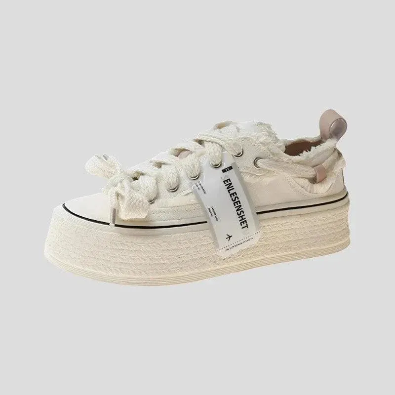 Shoes for Teen Girls Canvas Platform Sneakers Maxct