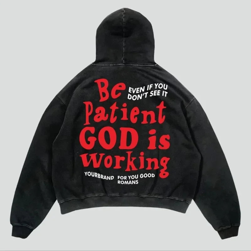 Maxct Autumn And Winter American Retro Letter Printing Harajuku Street Loose Hooded Female Y2K Punk Wind Loose Sweatshirt Men Shirt
