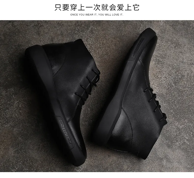 Genuine Leather Retro Motorcycle Men's Chelsea Ankle Boots - true deals club