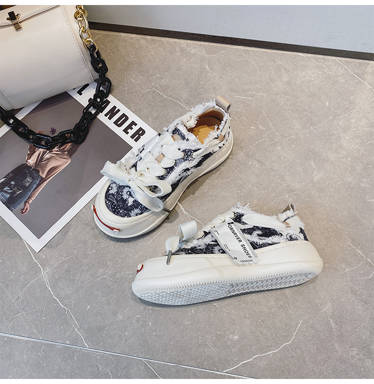 Chunky Canvas Platform Sneakers: Women's Thick Sole - true deals club