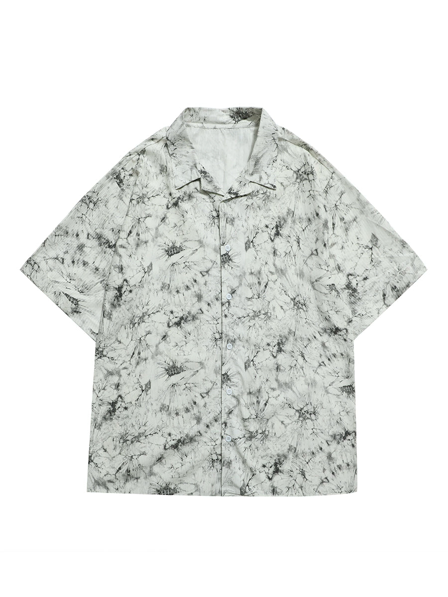 Manyston Splattered Pattern Shirt Maxct