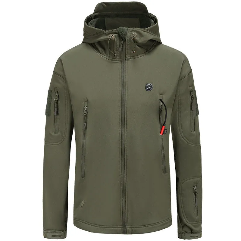 Maxct &Smart Heating Hooded Fleece-Lined Coat