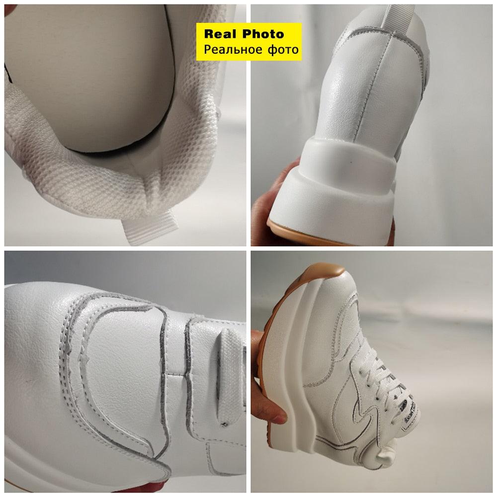 Wedge White Platform Sneakers for Women Maxct