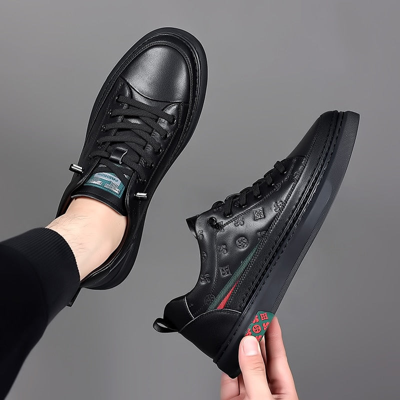 Men's Split Leather Elevator Shoes Maxct