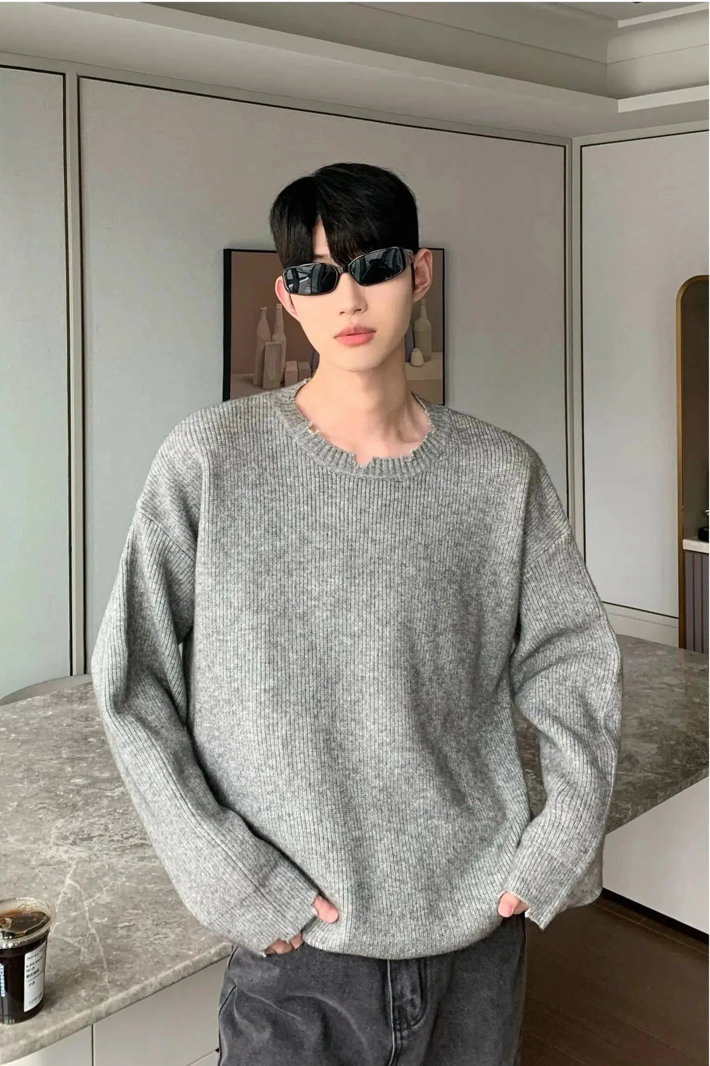 Maxct Loose-fit Crew Neck Sweater