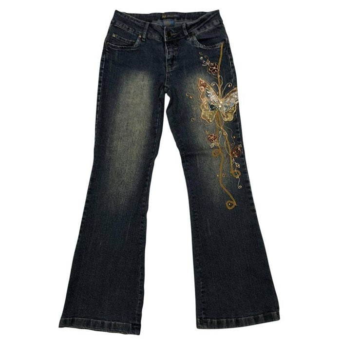 Y2K Aesthetic Wide Leg Jeans Maxct