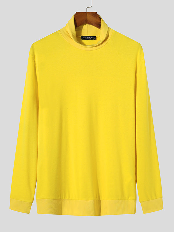 Maxct - Mens High Neck Casual Long-sleeved SweaterI
