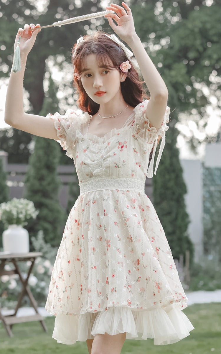 Dainty Rose Petticoat Mini Dress Maxct