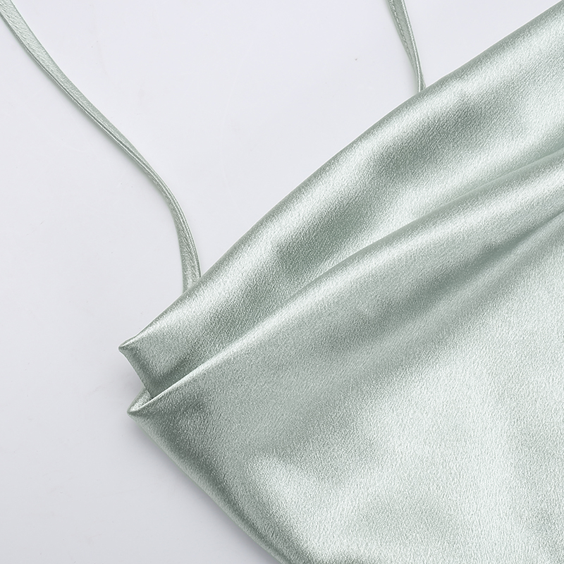French Elegant Satin Camis Dress Backless Spaghetti Straps Midi Dress Y2K Solid Sleeveless Party Night Vestidos
