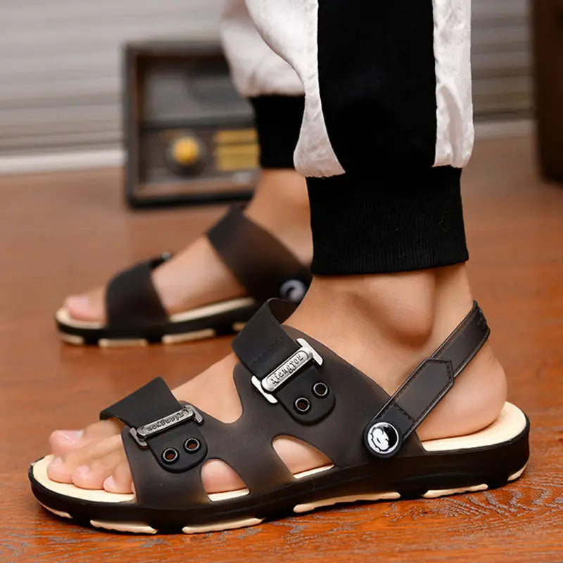 Summer Sandals Outdoor Beach Indoor Durable Anti-Slip Peep Toe Men's Maxct