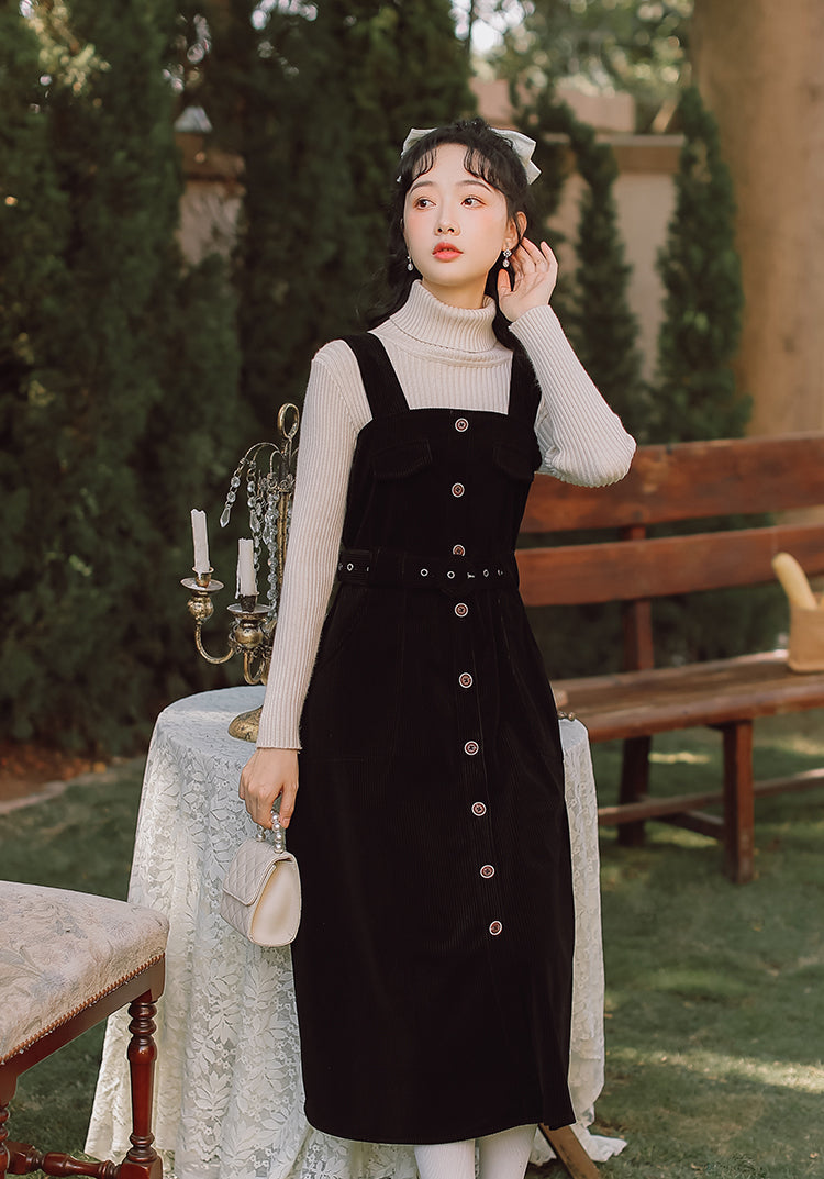 Corduroy Button Up Midi Dress Maxct