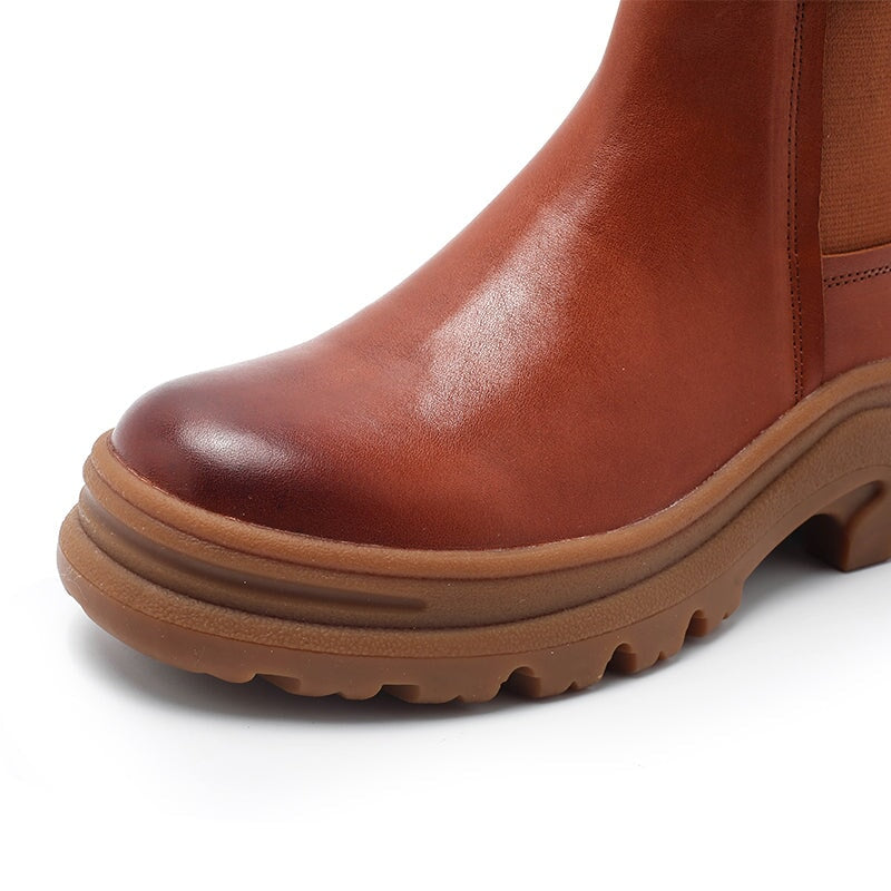 Womens Retro Ankle Boots Snow Boots Have Fleece Lined for Cold Winter Maxct