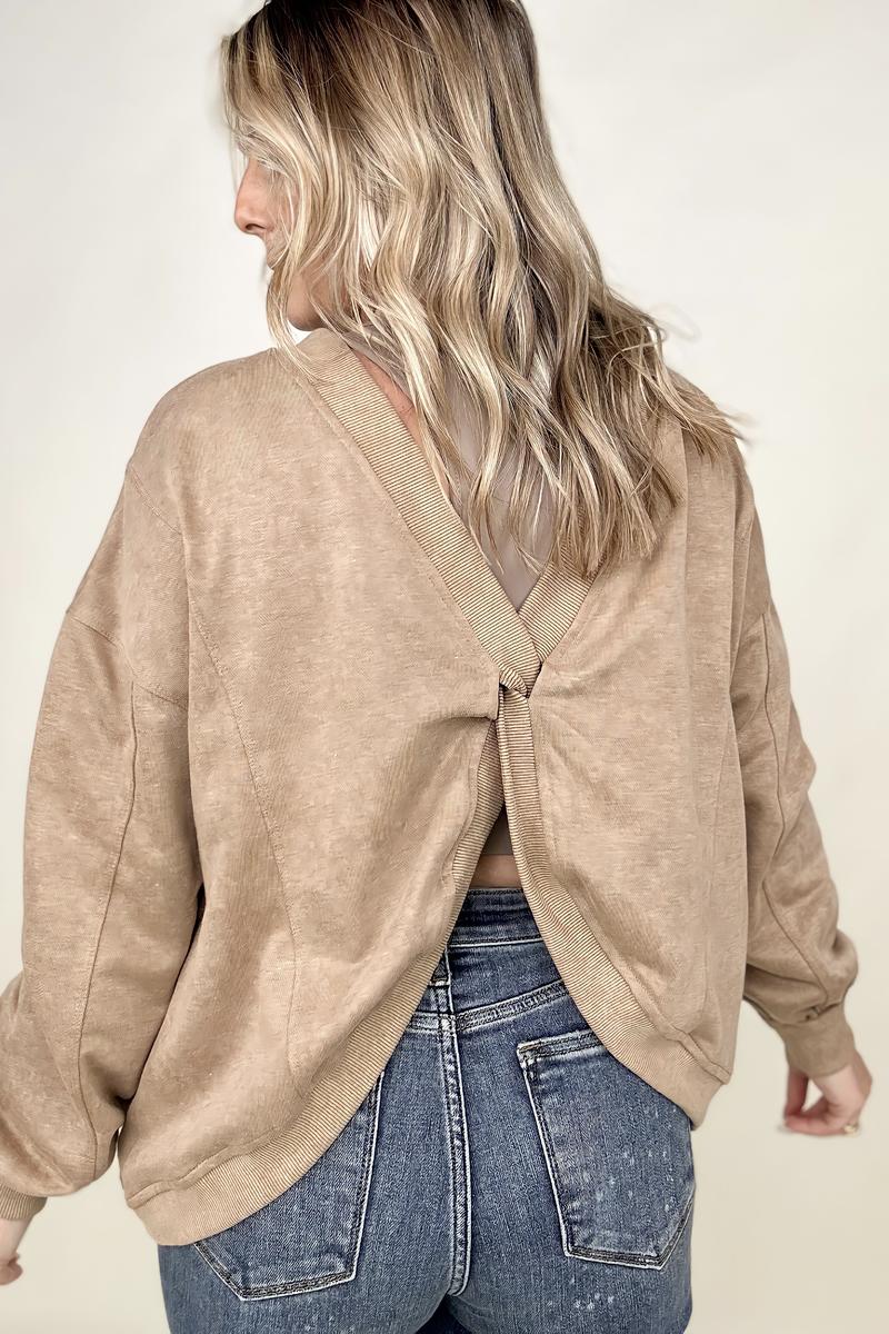 Maxct &Twist Detail Reversible Oversized Sweatshirt With Pockets