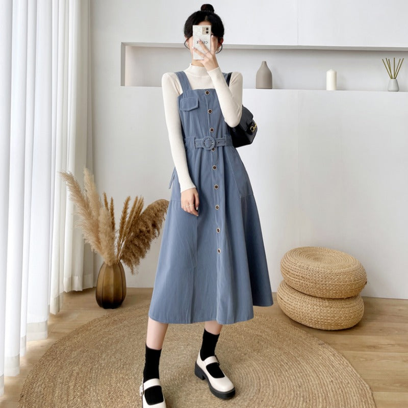 Corduroy Button Up Midi Dress Maxct