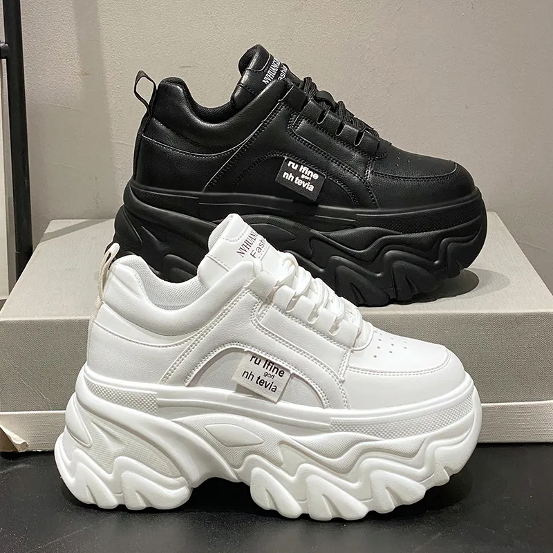 Platform Sneakers Women Spring Autumn PU Leather - true deals club