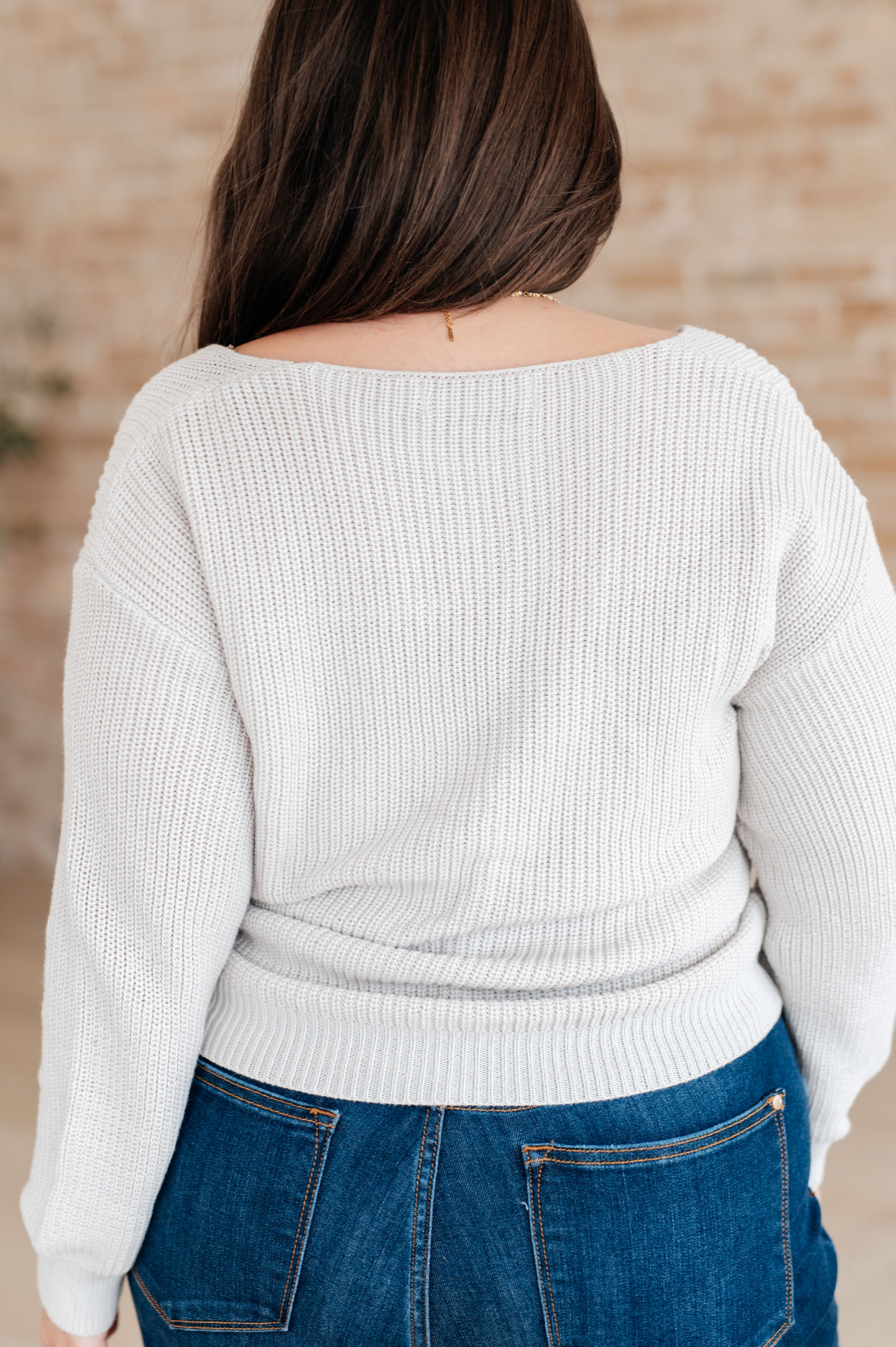 Maxct &Told You So Ribbed Knit V Neck Sweater