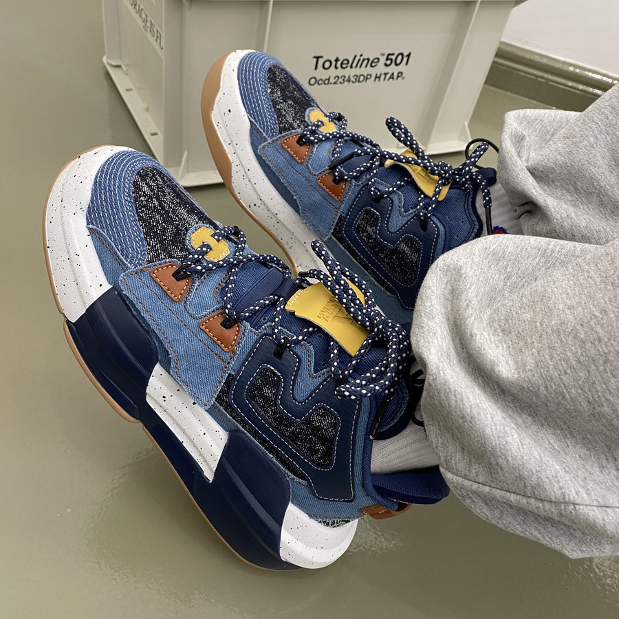 Canvas Sneakers Denim Fabric for Men Maxct