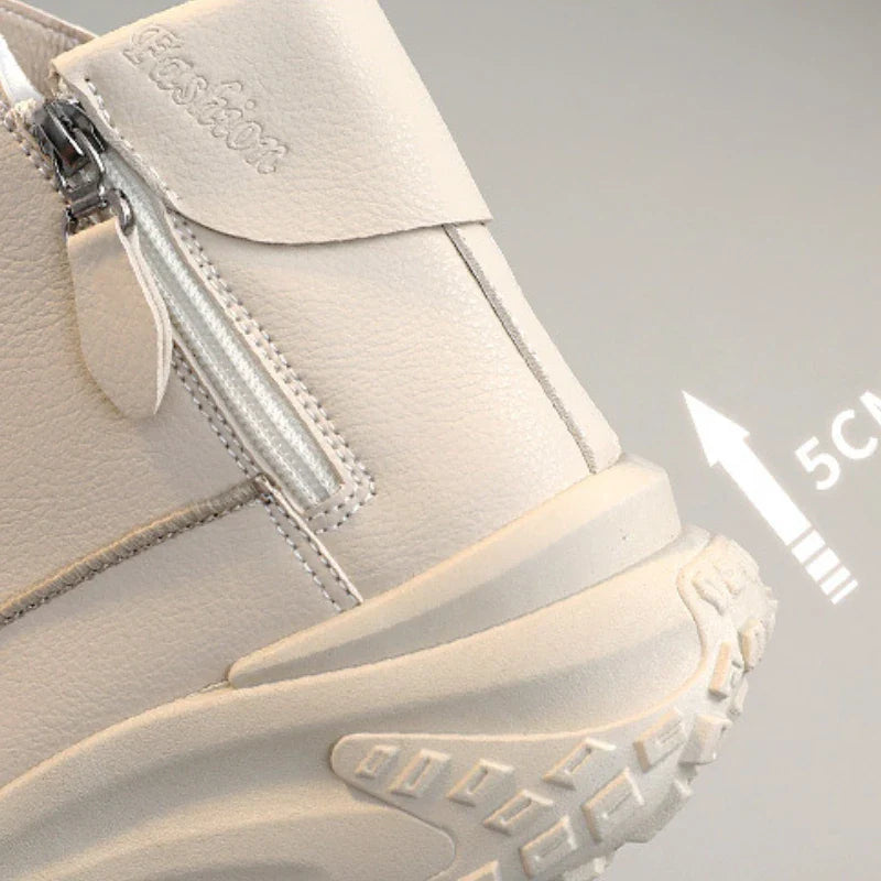 Comfort Elevated Luxury Fashion High-Top Platform Sneakers for Women Maxct