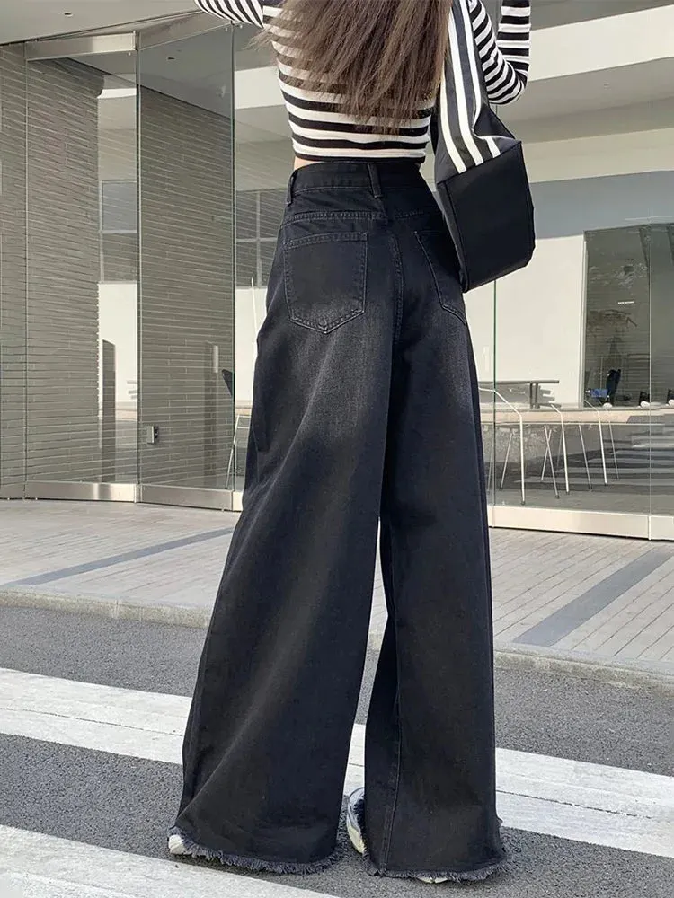 Wide Leg Jeans Denim Pants for Women Maxct