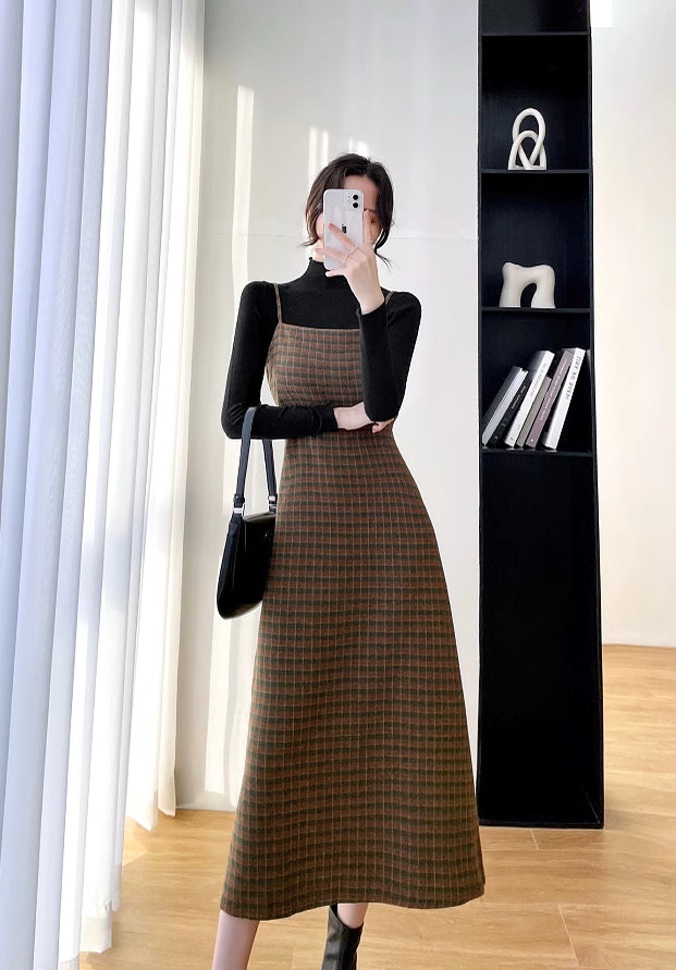 Cardamom Plaid Cami Midi Dress Maxct