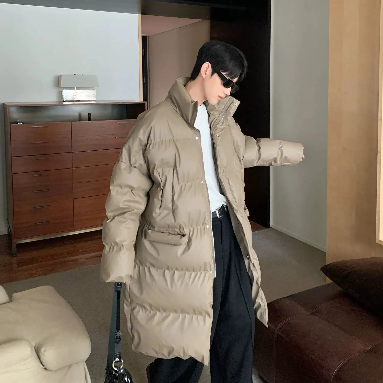 Maxct Stand Collar Puffer Jacket with Scarf