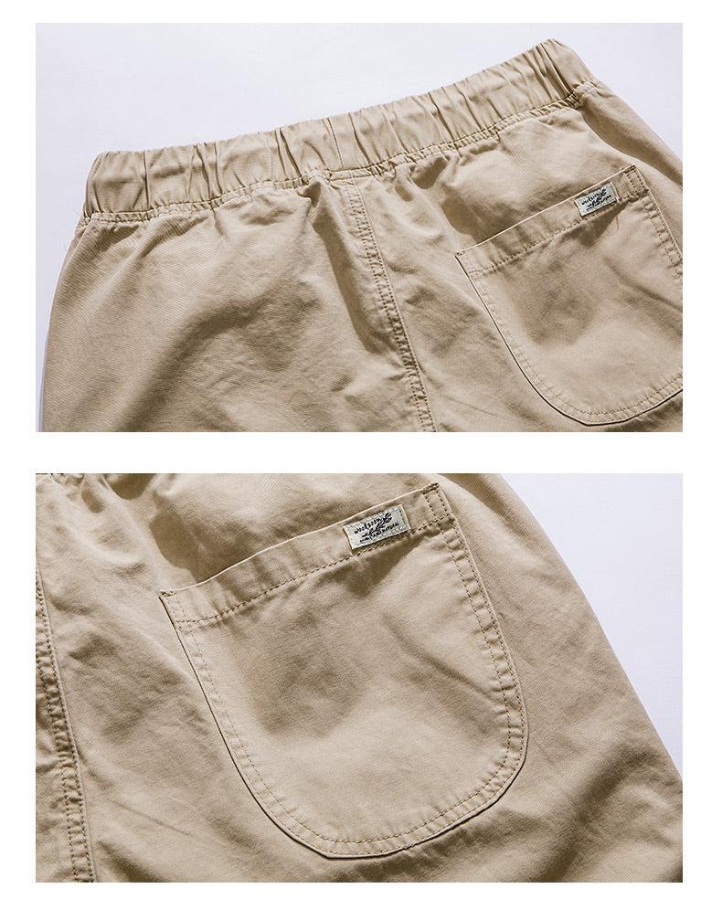 Maxct Spring Drawstring Cotton Elastic Waist Pants