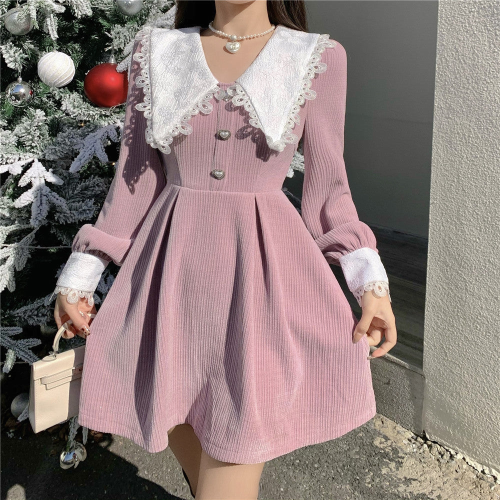 Sweet Love Peter Pan Knit Dress Maxct