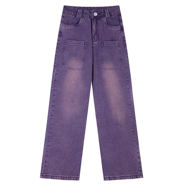 Grunge Purple Baggy Jeans Maxct