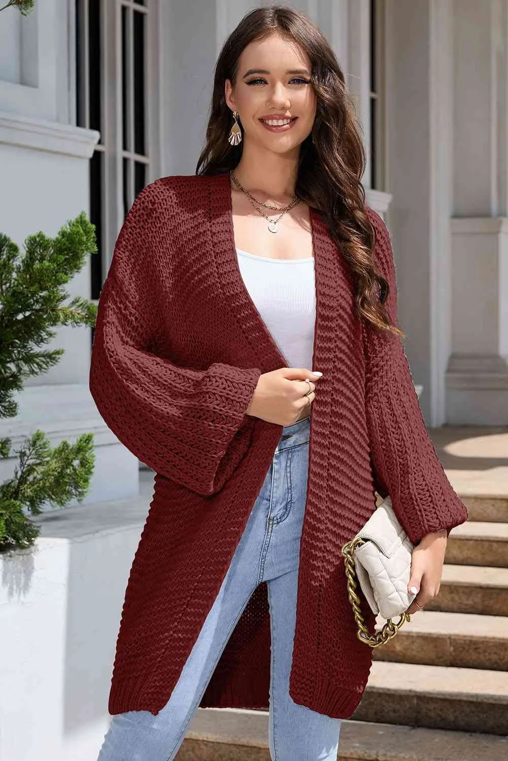 Maxct &Open Front Longline Cardigan