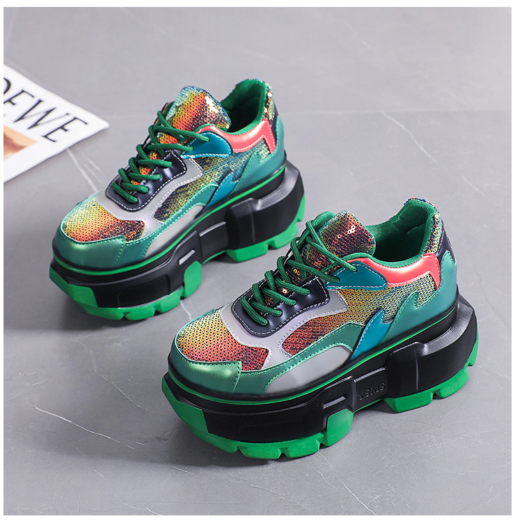 Metallic Bling Chunky Sneakers - true-deals-club