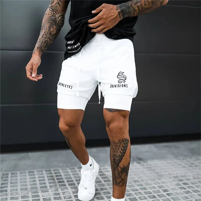 2-in-1 Running and Gym Quick Dry Shorts for Men Maxct