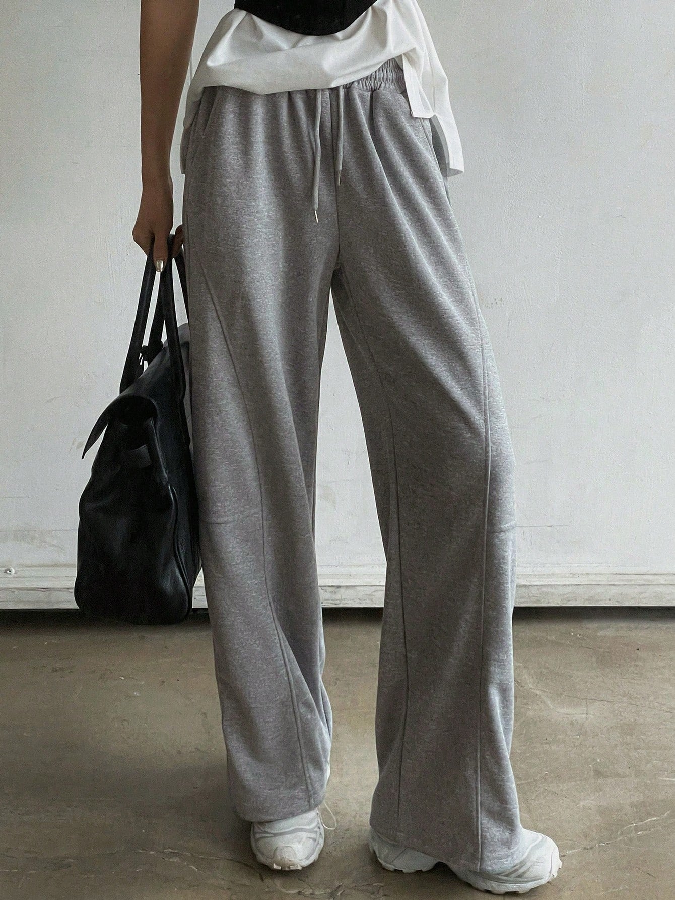 Maxct Women's Fashionable Loose Casual Sports Pants With Elastic Waist