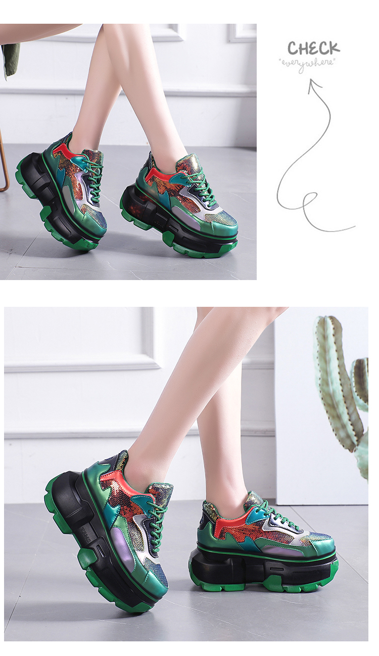 Metallic Bling Chunky Sneakers - true-deals-club