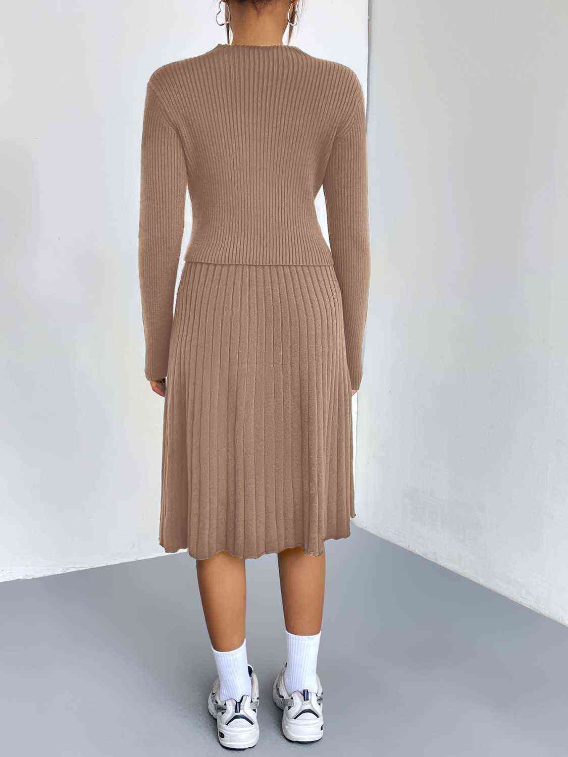 Maxct &Rib-Knit Sweater and Skirt Set - Image 13