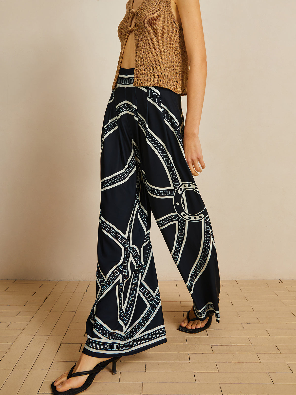 Maxct Print Wide Leg Pants