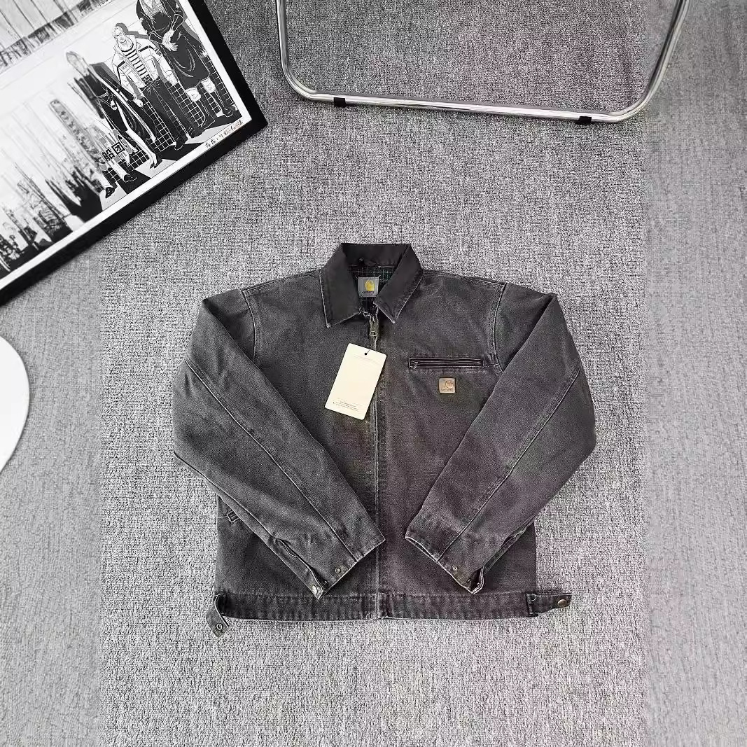 Maxct guys fits jacket American Retro Workwear Washed Batik Coat for Men