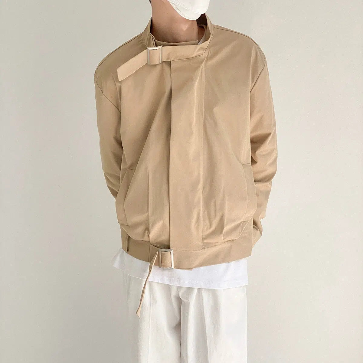 Maxct Retro Short Casual Stand Collar Jacket
