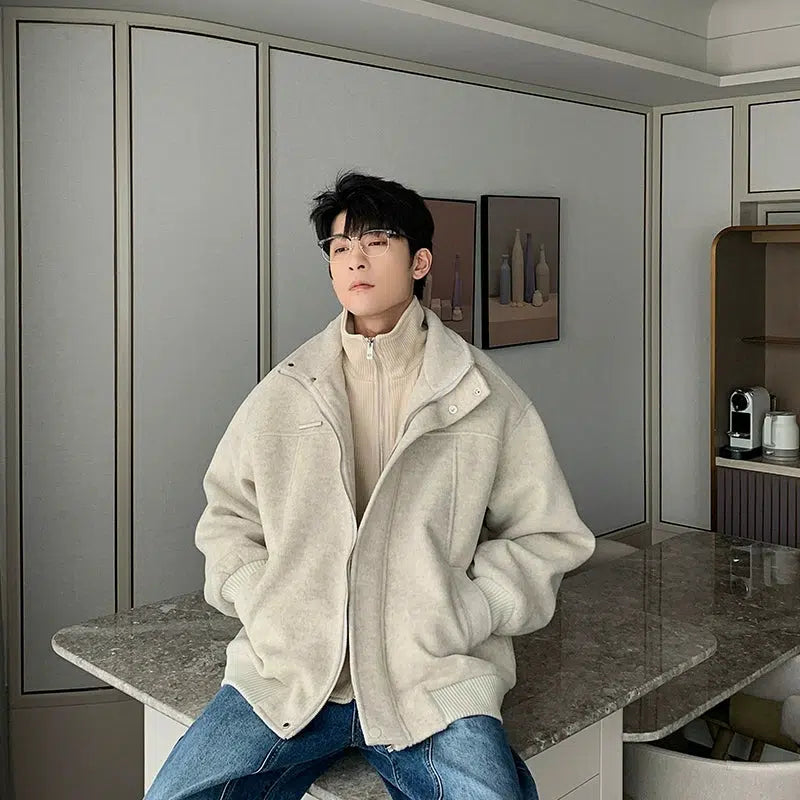 Maxct Thickened Two-piece Turtleneck Cotton Jacket